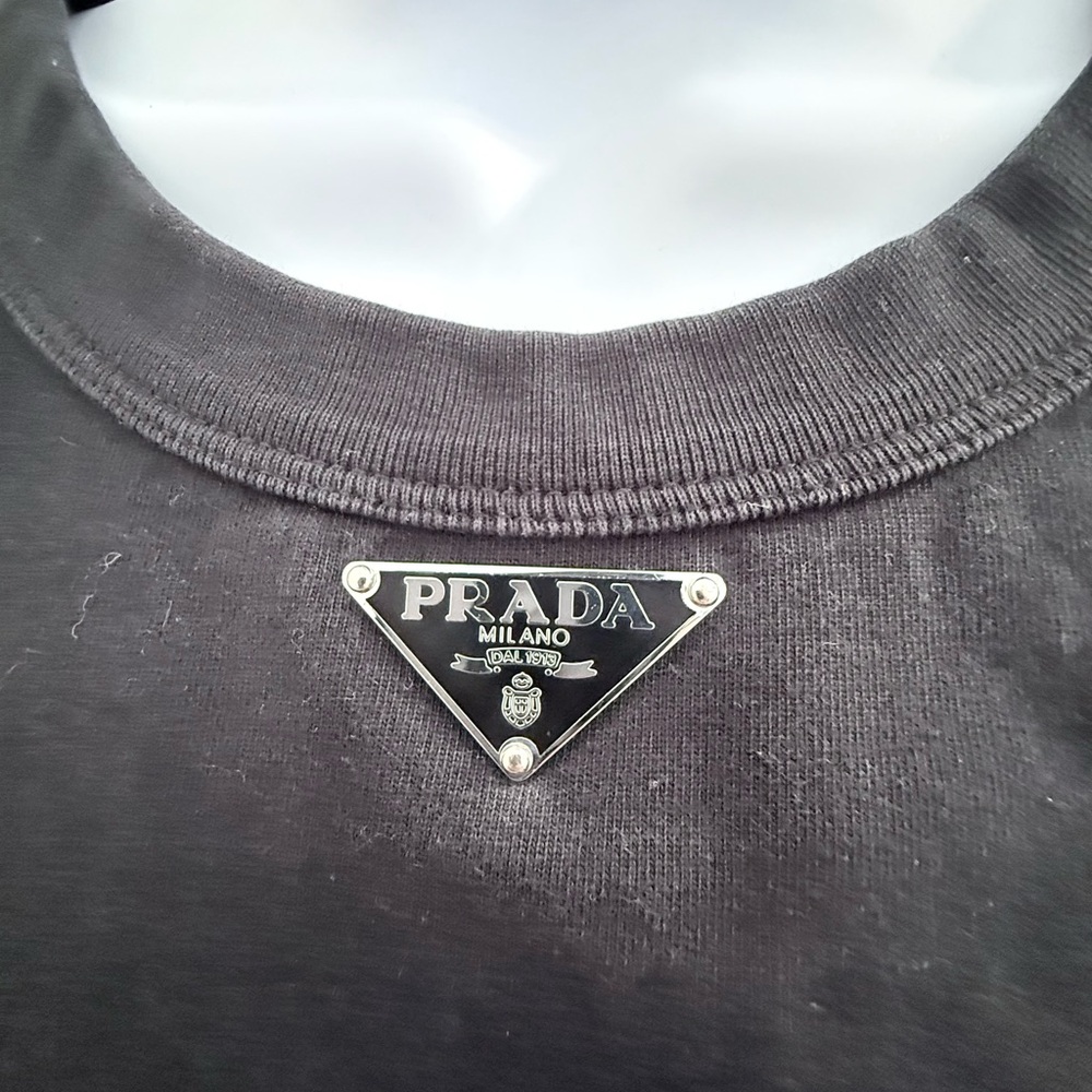 Prada Elegant Black Muscle Tee - Picture 2 of 5